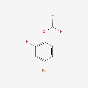 4-Bromo-1-(difluoromethoxy)-2-fluorobenzene chemical structure (CAS 147992-27-6)
