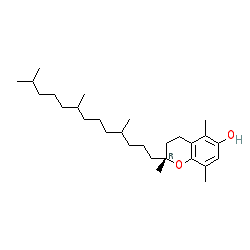 rel-(R)-2,5,8-Trimethyl-2-((4R,8R)-4,8,12-trimethyltridecyl)chroman-6-ol chemical structure (CAS 148-03-8)