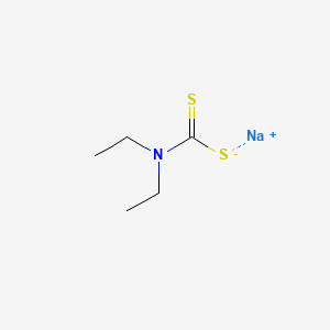 Sodium diethylcarbamodithioate chemical structure (CAS 148-18-5)