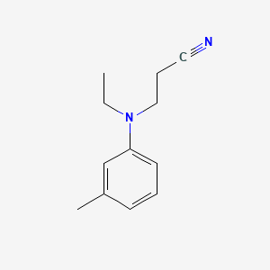 3-(Ethyl(m-tolyl)amino)propanenitrile chemical structure (CAS 148-69-6)