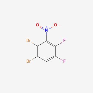 1,2-Dibromo-4,5-difluoro-3-nitrobenzene chemical structure (CAS 1481-57-8)