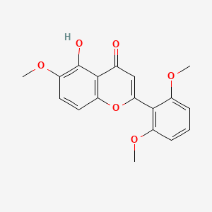 2-(2,6-Dimethoxyphenyl)-5-hydroxy-6-methoxy-4H-chromen-4-one chemical structure (CAS 14813-20-8)