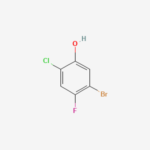 5-Bromo-2-chloro-4-fluorophenol chemical structure (CAS 148254-32-4)