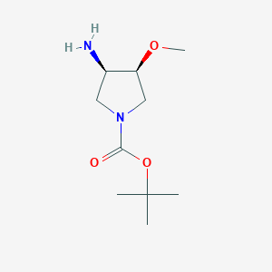 (3R,4S)-tert-Butyl 3-amino-4-methoxypyrrolidine-1-carboxylate chemical structure (CAS 148260-94-0)