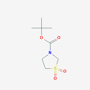 tert-Butyl thiazolidine-3-carboxylate 1,1-dioxide chemical structure (CAS 148312-56-5)