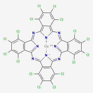 Copper hexadecachlorophthalocyanine chemical structure (CAS 14832-14-5)