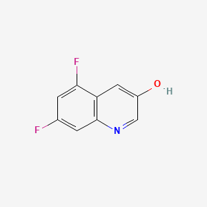 5,7-Difluoroquinolin-3-ol chemical structure (CAS 1483673-86-4)