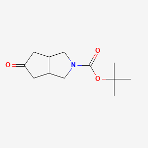 2-Boc-5-oxohexahydrocyclopenta[c]pyrrole chemical structure (CAS 148404-28-8)