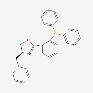 (S)-4-benzyl-2-(2-(diphenylphosphino)phenyl)-4,5-dihydrooxazole chemical structure (CAS 148461-13-6)