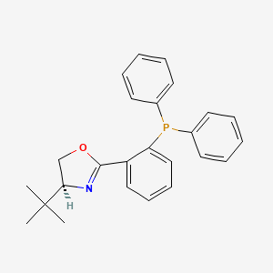 (S)-4-(tert-Butyl)-2-(2-(diphenylphosphino)phenyl)-4,5-dihydrooxazole chemical structure (CAS 148461-16-9)