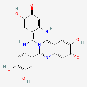 4b1,5,10,15-Tetraazanaphtho[1,2,3-gh]tetraphene-2,3,7,8,12,13-hexaol chemical structure (CAS 148494-98-8)