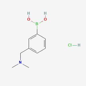 (3-((Dimethylamino)methyl)phenyl)boronic acid hydrochloride chemical structure (CAS 1485417-01-3)