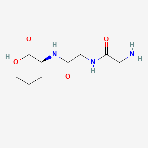 (S)-2-(2-(2-Aminoacetamido)acetamido)-4-methylpentanoic acid chemical structure (CAS 14857-82-0)