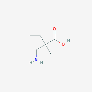 2-(Aminomethyl)-2-methylbutanoic acid chemical structure (CAS 1485826-69-4)