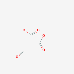 Dimethyl 3-oxocyclobutane-1,1-dicarboxylate chemical structure (CAS 1486409-21-5)