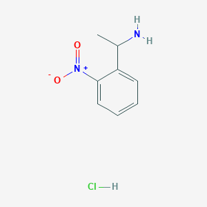 1-(2-Nitrophenyl)ethan-1-amine hydrochloride chemical structure (CAS 148657-37-8)