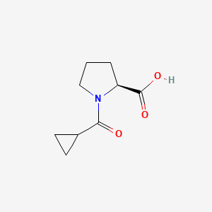 (S)-1-(Cyclopropanecarbonyl)pyrrolidine-2-carboxylic acid chemical structure (CAS 148706-15-4)