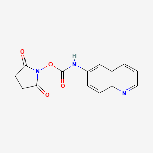 2,5-Dioxo-1-pyrrolidinyl 6-Quinolylcarbamate chemical structure (CAS 148757-94-2)