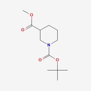 Methyl N-Boc-piperidine-3-carboxylate chemical structure (CAS 148763-41-1)