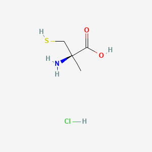 (R)-2-Amino-3-mercapto-2-methylpropanoic acid hydrochloride chemical structure (CAS 148766-37-4)