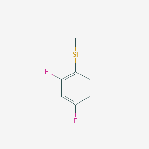 (2,4-Difluorophenyl)trimethylsilane chemical structure (CAS 148854-10-8)