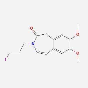 7,8-Dimethoxy-3-(3-iodopropyl)-1,3-dihydro-2H-3-benzazepin-2-one chemical structure (CAS 148870-57-9)