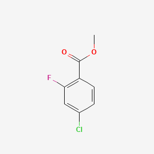 Methyl 4-chloro-2-fluorobenzoate chemical structure (CAS 148893-72-5)