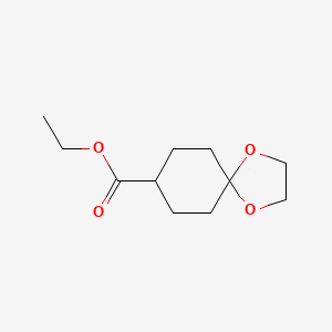 Ethyl 1,4-dioxaspiro[4.5]decane-8-carboxylate chemical structure (CAS 1489-97-0)