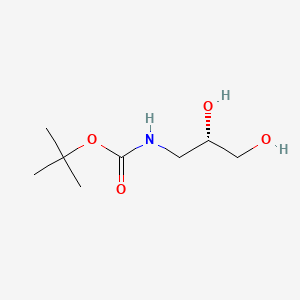 (S)-tert-Butyl (2,3-dihydroxypropyl)carbamate chemical structure (CAS 148983-25-9)