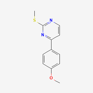 4-(4-Methoxyphenyl)-2-(methylthio)pyrimidine chemical structure (CAS 148990-17-4)