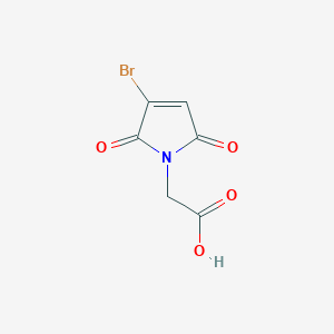 2-(3-Bromo-2,5-dioxo-2,5-dihydro-1H-pyrrol-1-yl)acetic acid chemical structure (CAS 148991-42-8)