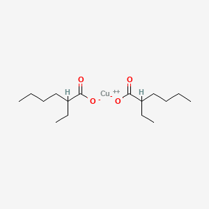 Copper(II) 2-ethylhexanoate chemical structure (CAS 149-11-1)