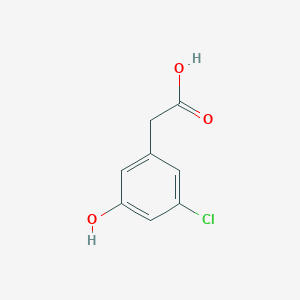 2-(3-Chloro-5-hydroxyphenyl)acetic acid chemical structure (CAS 149029-88-9)