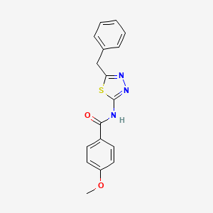 N-(5-Benzyl-1,3,4-thiadiazol-2-yl)-4-methoxybenzamide chemical structure (CAS 149045-58-9)