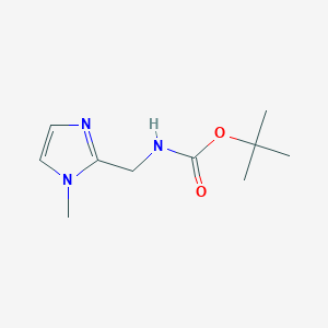 tert-Butyl ((1-methyl-1H-imidazol-2-yl)methyl)carbamate chemical structure (CAS 1490605-98-5)