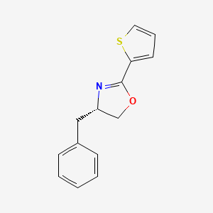 (S)-4-Benzyl-2-(thiophen-2-yl)-4,5-dihydrooxazole chemical structure (CAS 149065-75-8)