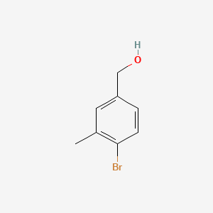 (4-Bromo-3-methylphenyl)methanol chemical structure (CAS 149104-89-2)