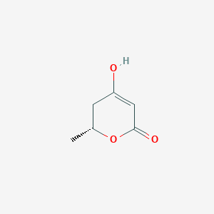 (R)-4-Hydroxy-6-methyl-5,6-dihydro-2H-pyran-2-one chemical structure (CAS 149115-91-3)
