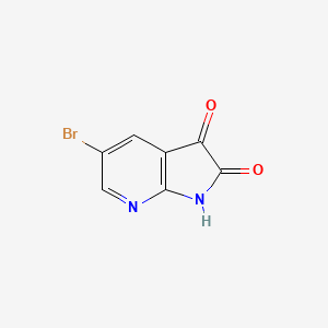 5-Bromo-1H-pyrrolo[2,3-b]pyridine-2,3-dione chemical structure (CAS 149142-67-6)