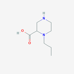 1-Propylpiperazine-2-carboxylic acid chemical structure (CAS 1491480-53-5)