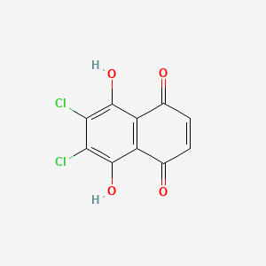 2,3-Dichloro-5,8-dihydroxynaphthalene-1,4-dione chemical structure (CAS 14918-69-5)