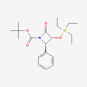 (3R,4S)-tert-Butyl 2-oxo-4-phenyl-3-((triethylsilyl)oxy)azetidine-1-carboxylate chemical structure (CAS 149198-47-0)