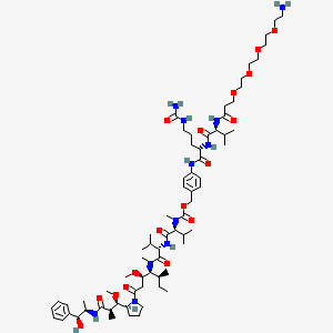 Amino-PEG4-Val-Cit-PAB-MMAE chemical structure (CAS 1492056-71-9)