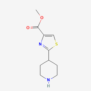 Methyl 2-(piperidin-4-yl)thiazole-4-carboxylate chemical structure (CAS 1492244-69-5)
