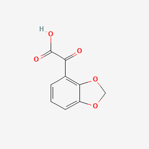 2-(Benzo[d][1,3]dioxol-4-yl)-2-oxoacetic acid chemical structure (CAS 1492563-70-8)