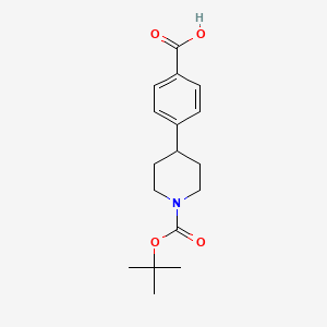 4-(1-(tert-Butoxycarbonyl)piperidin-4-yl)benzoic acid chemical structure (CAS 149353-75-3)