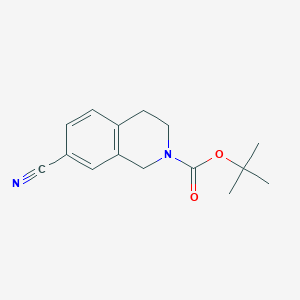 tert-Butyl 7-cyano-3,4-dihydroisoquinoline-2(1H)-carboxylate chemical structure (CAS 149354-03-0)