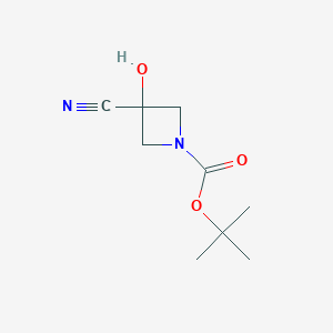 tert-butyl 3-cyano-3-hydroxyazetidine-1-carboxylate chemical structure (CAS 1493737-08-8)