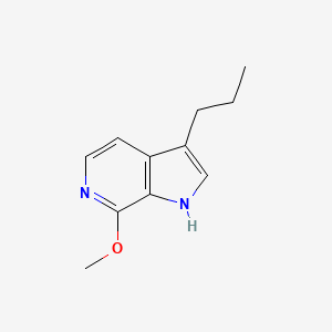 7-Methoxy-3-propyl-1H-pyrrolo[2,3-c]pyridine chemical structure (CAS 1493855-75-6)
