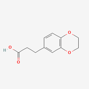 3-(2,3-Dihydrobenzo[b][1,4]dioxin-6-yl)propanoic acid chemical structure (CAS 14939-92-5)